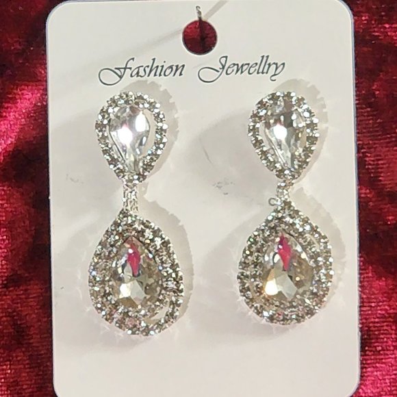 OLE Emerald white earrings new - Picture 3 of 4